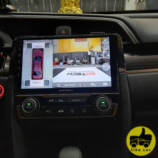 CIVIC 2020 NÂNG CẤP MÀN HÌNH GOTECH LIỀN CAM360 - GT360PLUS